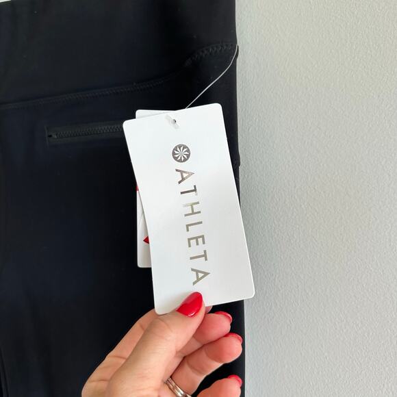 Athleta Stellar Crop High Rise Pull On Pant Black L NWT - Picture 5 of 10